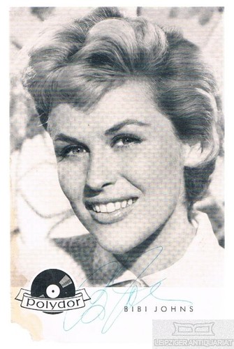 Bibi johns autogrammkarte - johns.,