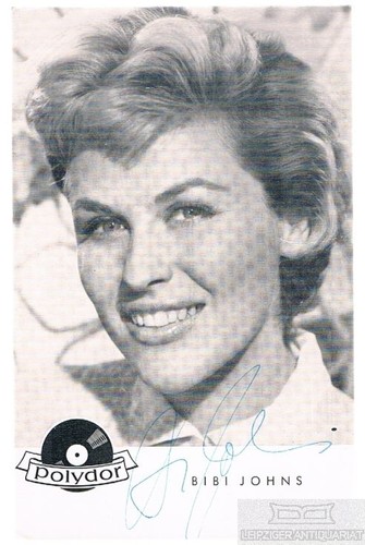 Bibi johns autogrammkarte - bibi, johns.